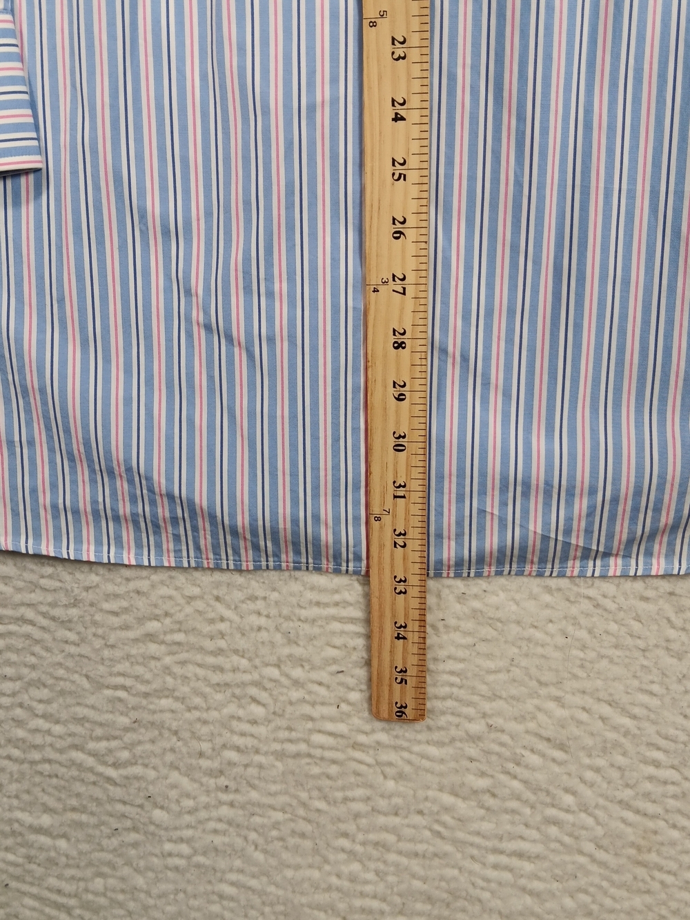 Vintage Gitman Bros Shirt Mens 16.5-33 Long Sleeve Button Up Striped Nautical - Picture 9 of 13